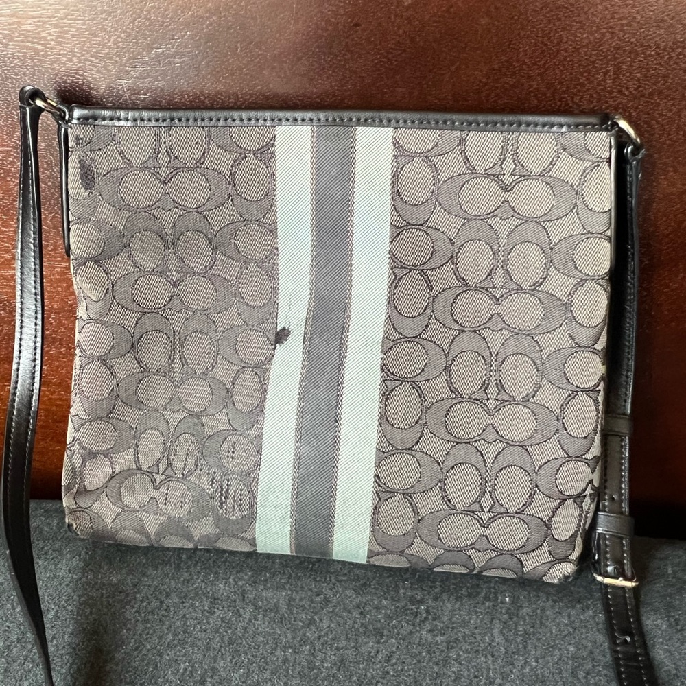Coach Black and Gray Men's Crossbody Bag - Picture 3 of 7